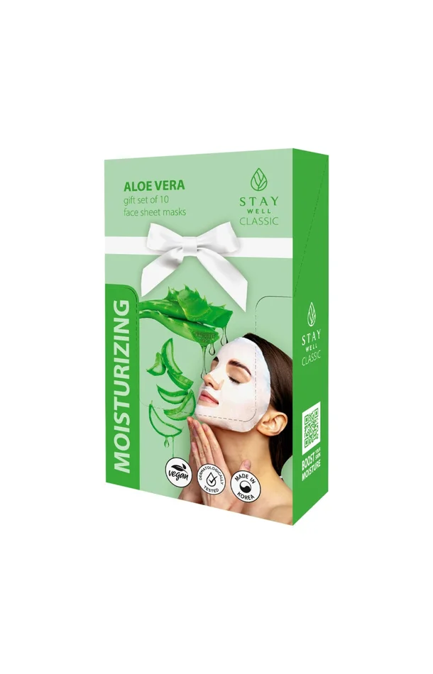 Masques en tissu hydratants – Aloe vera – Visage – 10 unités