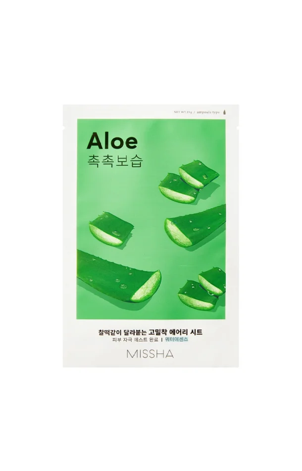 Masques en tissu hydratants – Aloe vera – Visage – 20 unités