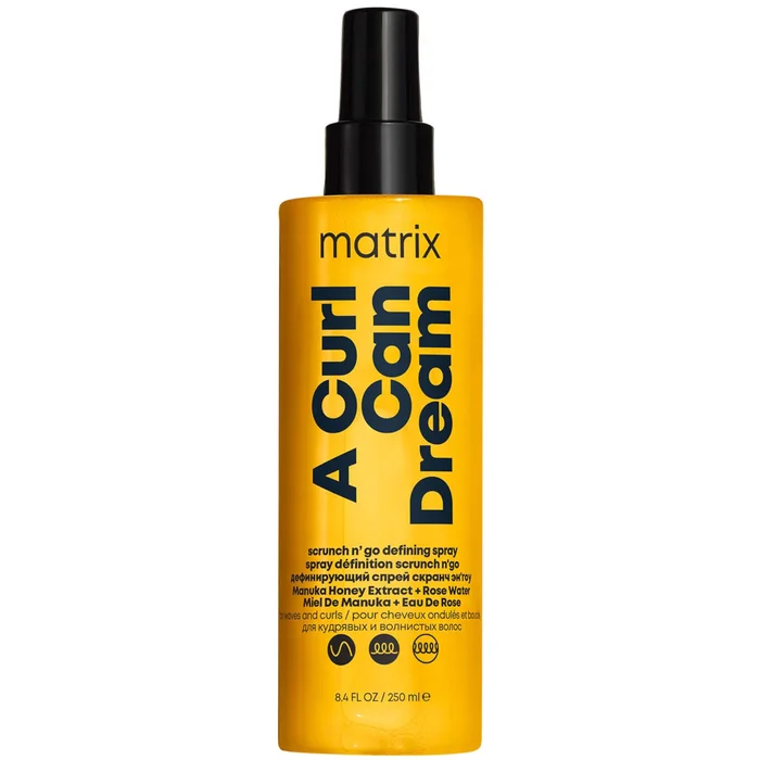 Matrix A Curl Can Dream Scrunch 'N' Go Spray Définition avec Protection Thermique 230°C pour Boucles et Ondulations 150 ml