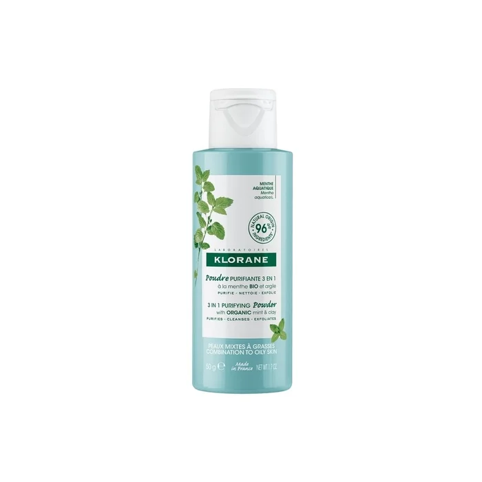 Menthe aquatique Bio et Argile – Poudre purifiante – Peaux mixtes &agrave; grasses – 50g