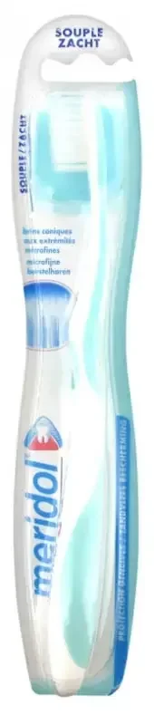 Meridol Brosse à Dents Gencives Fragiles Souple – Couleur Vert