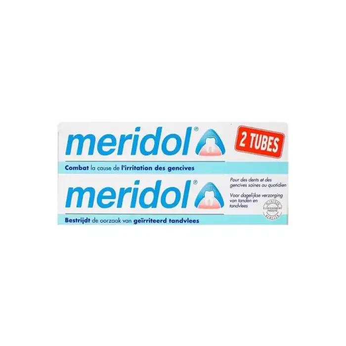 Meridol dentifrice soin des gencives irritees 2x75ml
