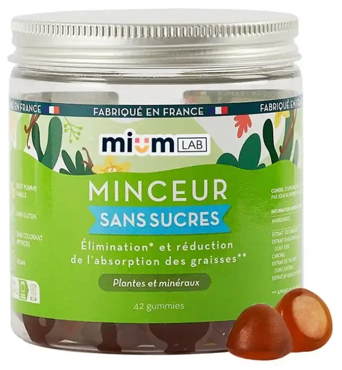 Mium Lab Minceur Sans Sucres Plantes et Chrome 42 Gummies