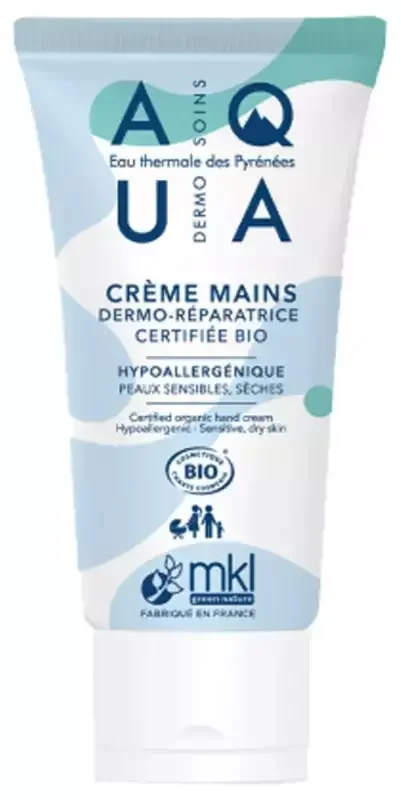 MKL Green Nature Aqua Crème Mains Réparatrice Peaux Sèches Bio 50 ml