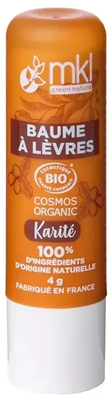 Mkl Green Nature Baume à Lèvres Bio 4 g – 100% Naturel – Goût Karité