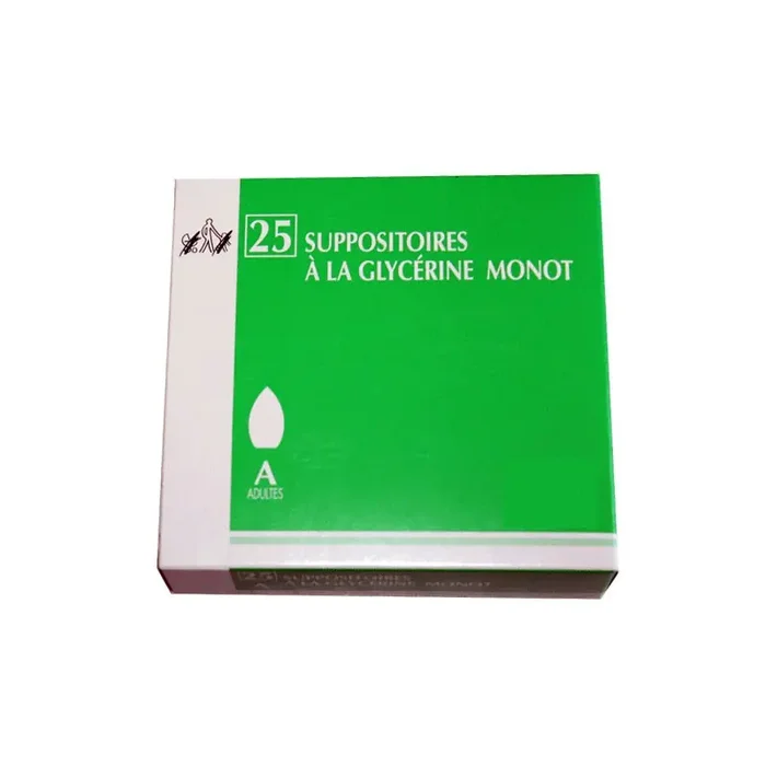 MONOT SUPPOSITOIRES A LA GLYCERINE ADULTES X 25