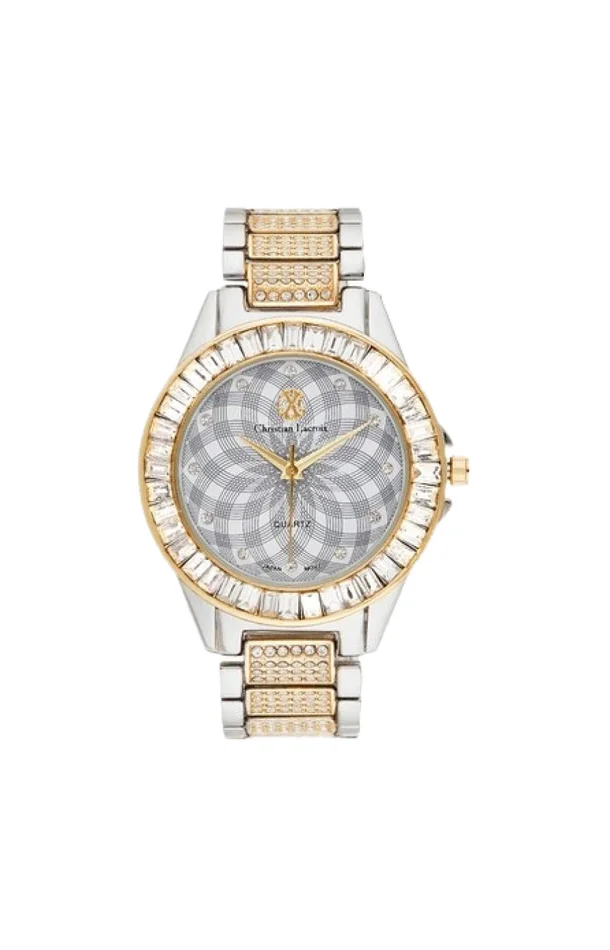 Montre à quartz en acier – Argenté & doré