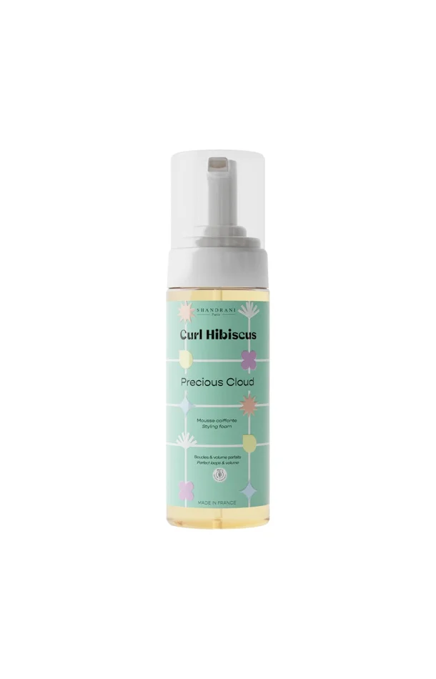Mousse coiffante – Curl Hibiscus – Aloe vera & ricin – Cheveux ondulés à crépus – 165 ml