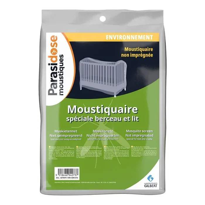 Moustiquaire non imprégnée spéciale berceau et lit 160g PARASIDOSE