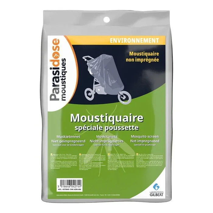 Moustiquaire non imprégnée spéciale poussette 60g PARASIDOSE