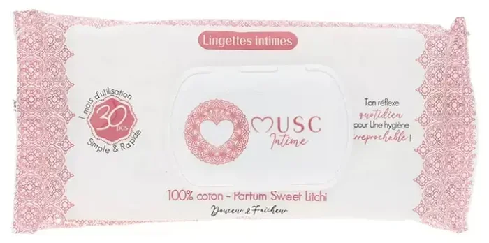 Musc Intime 30 Lingettes Intimes Sweet Litchi