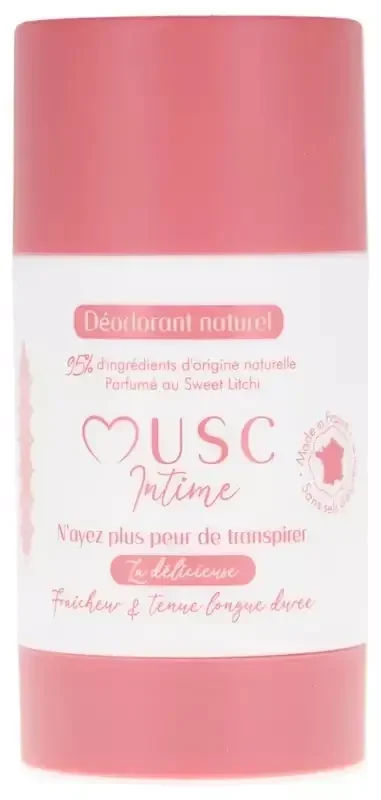 Musc Intime Déodorant Naturel Parfum Sweet Litchi 50 g