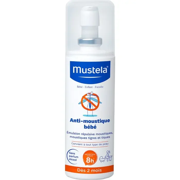 Mustela BÉBÉ – Emulsion Répulsive Moustiques Visage et Corps – Dès 2 mois, 100ml