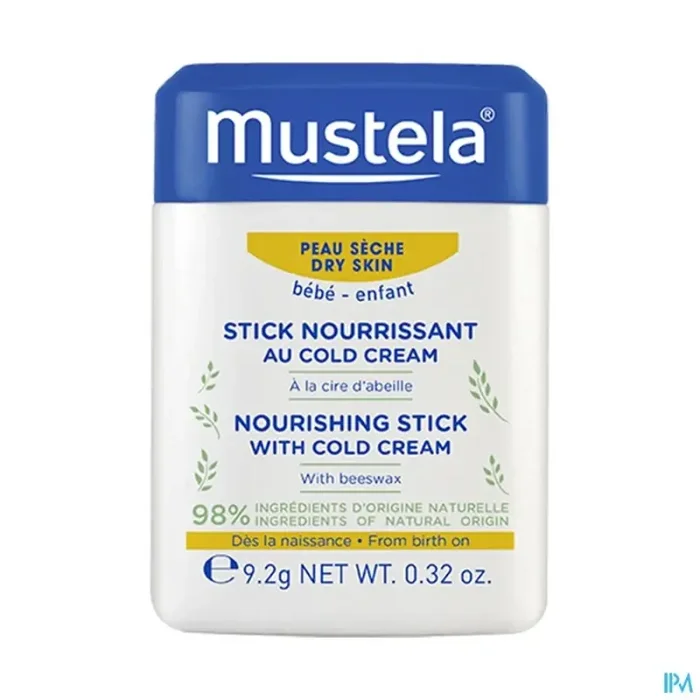 Mustela bébé enfant stick nourrissant au cold cream à la cire d abeille bio 9g2