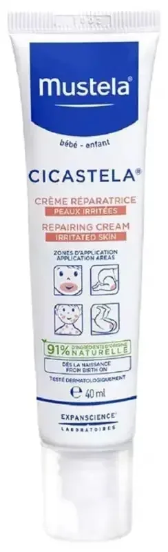 Mustela Cicastela Crème Réparatrice Peaux Irritées 40 ml