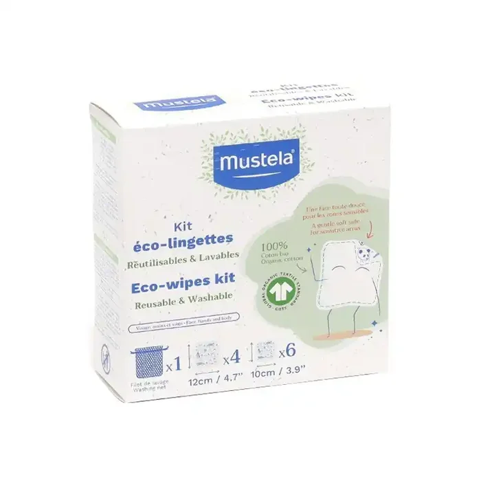 Mustela eco-lingettes kit de lavage 10 lingettes
