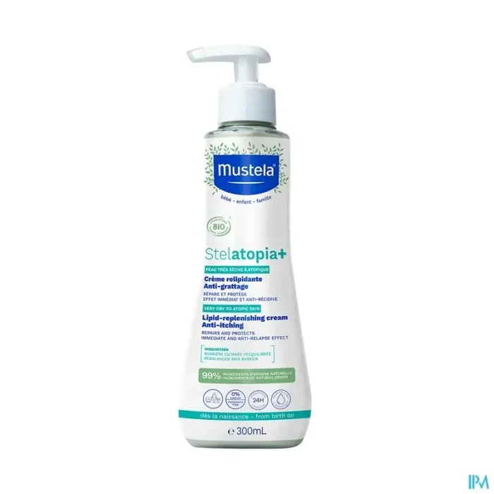 Mustela famille stelatopia+ crème relipidante antigrattage 300ml