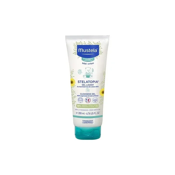 Mustela gel lavant stelatopia au tournesol bio 200ml