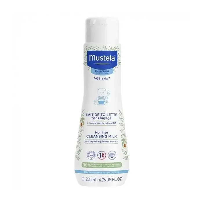 Mustela lait de toilette sans rincage a l‘avocat bio 200ml
