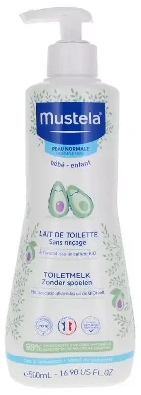 Mustela Lait de Toilette Sans Rinçage à l‘Avocat Bio 500 ml