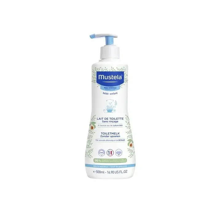 Mustela lait de toilette sans rincage a l‘avocat bio 500ml