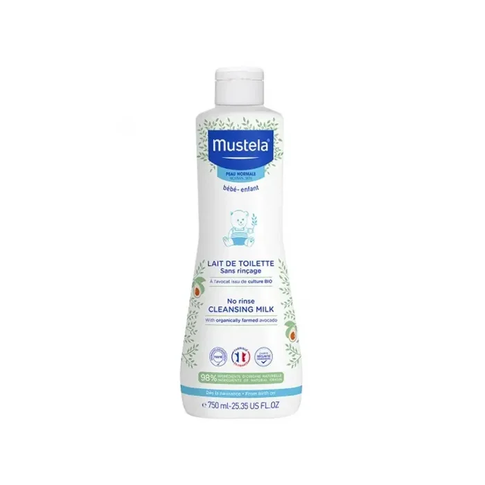 Mustela lait de toilette sans rincage a l‘avocat bio 750ml