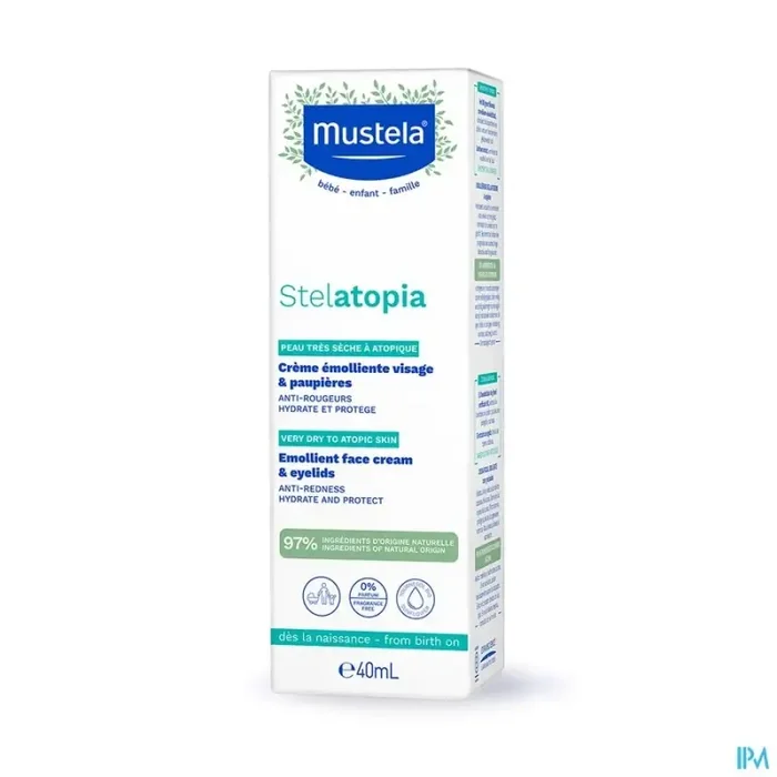 Mustela pa stelatopia crème emolliente visage 40ml