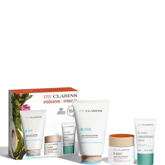 My Clarins Coffret Soin Visage – Routine Peau Nettoyée, Hydratée, Repulpée