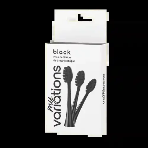 MYVARIATIONS Têtes de Brosse Souples – Pack de 3 Têtes Noires