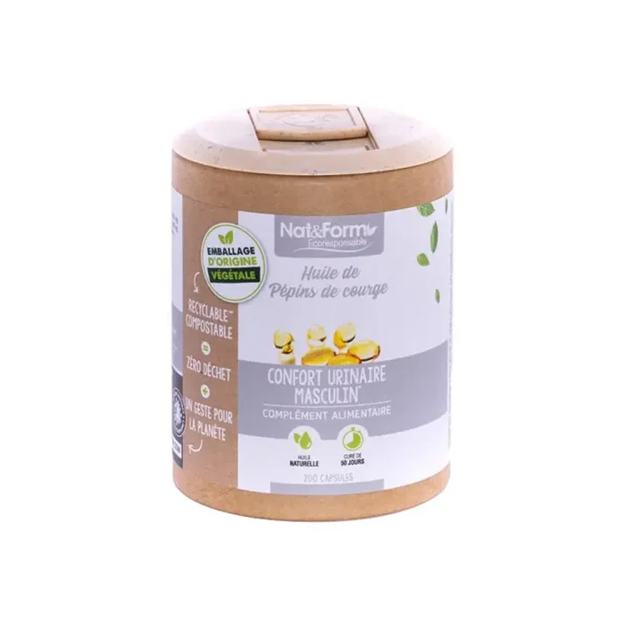 Nat&form huile de pepins de courge format eco 200 gelules