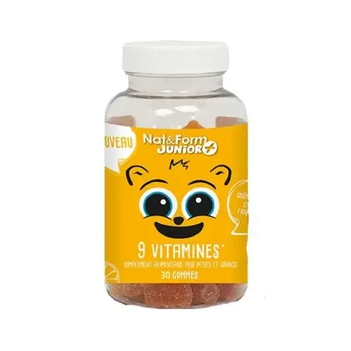 NAT & FORM JUNIOR+ 9 Vitamines OURS – 60 Gommes