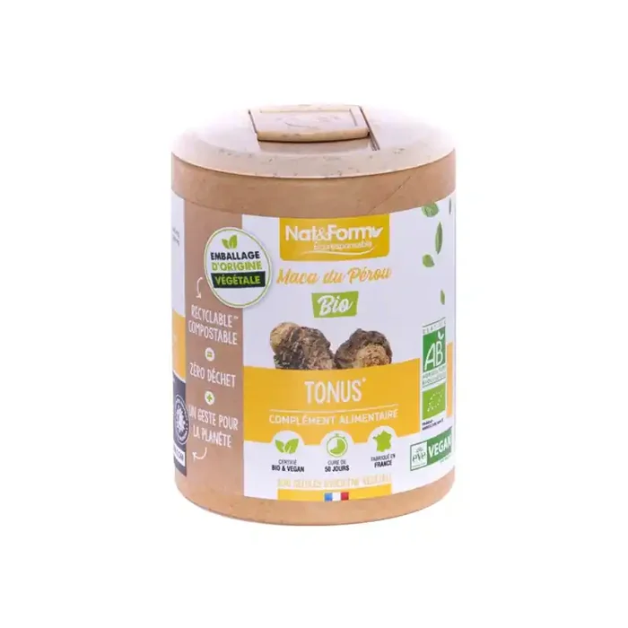 Nat&form maca du perou bio ecoresponsable 200 gelules