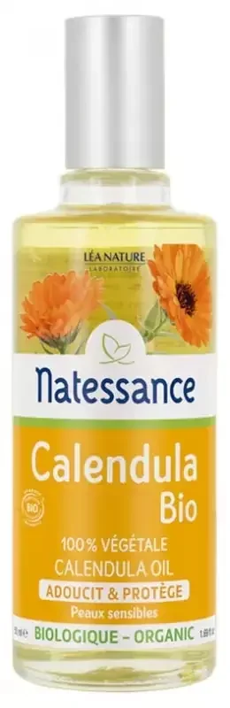 Natessance Huile de Calendula Bio – 100% Pure – Adoucit et Protège