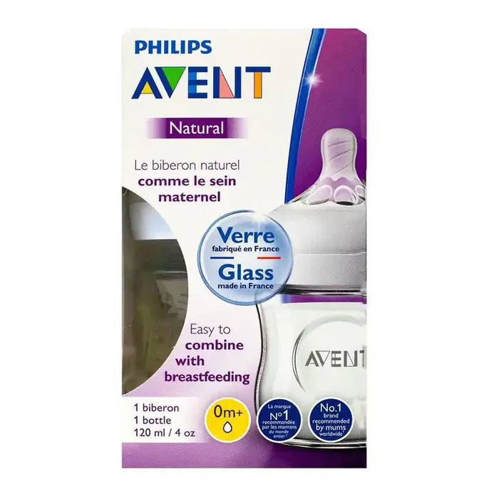 Natural biberon verre 0m+ 120ml