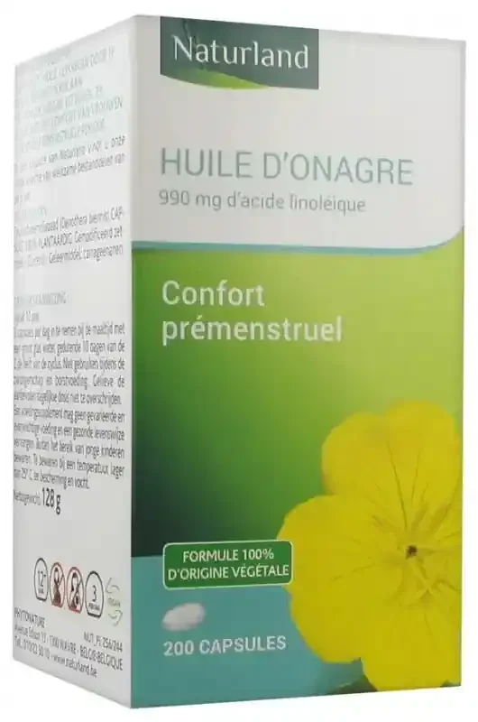 Naturland Huile d‘Onagre 200 Capsules