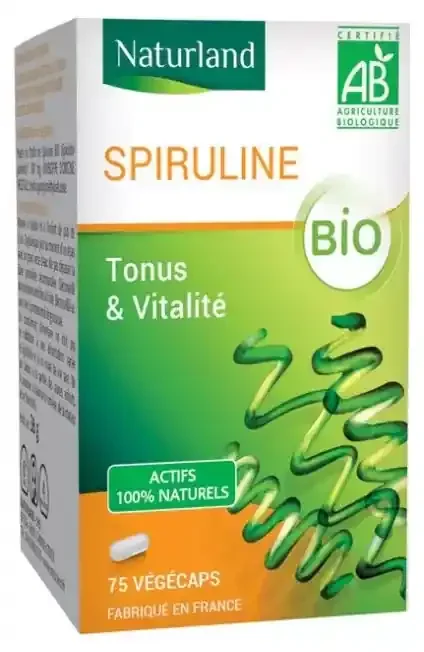 Naturland Spiruline Bio 75 Végécaps