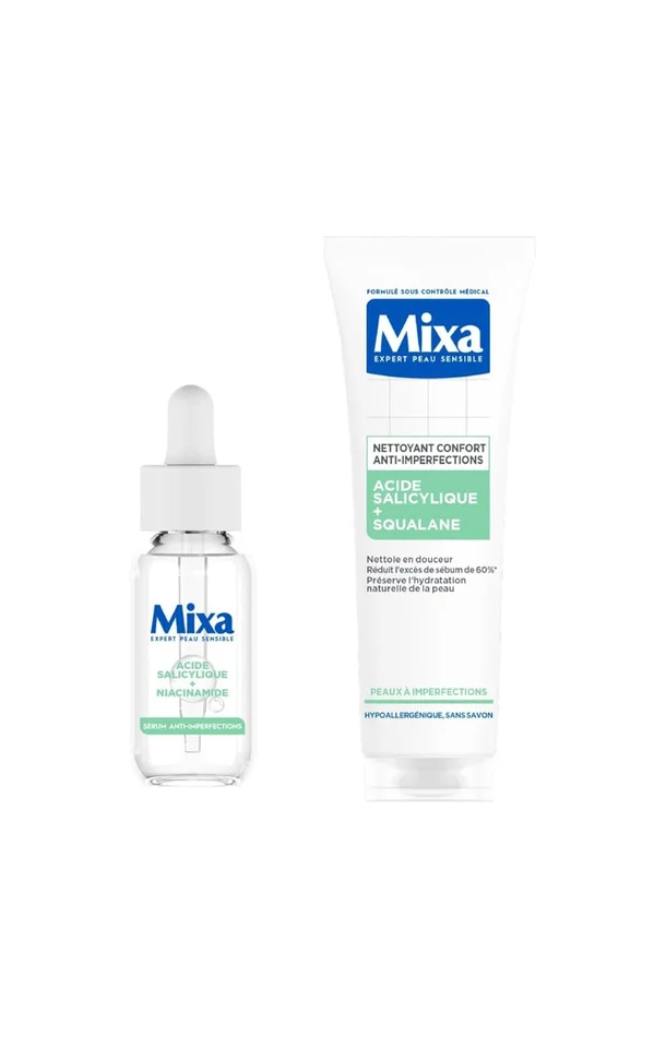 Nettoyant & sérum anti-imperfections – Acide salicylique & Niacinamide – Visage – 2 produits