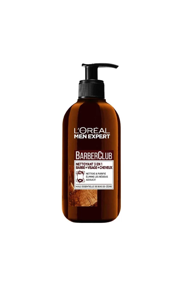 Nettoyant 3-en-1 – Men expert Barber Club – Bois de cèdre – Homme – Visage