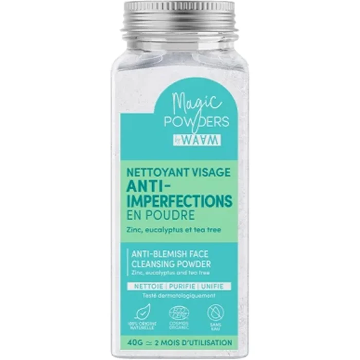 Nettoyant anti-imperfections en poudre bio – Argile – Visage – 40 g