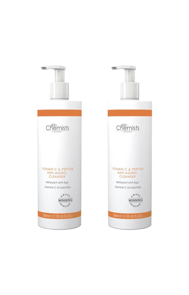 Nettoyants anti-âge – Vitamine C & peptides – Visage – 2 x 200 ml