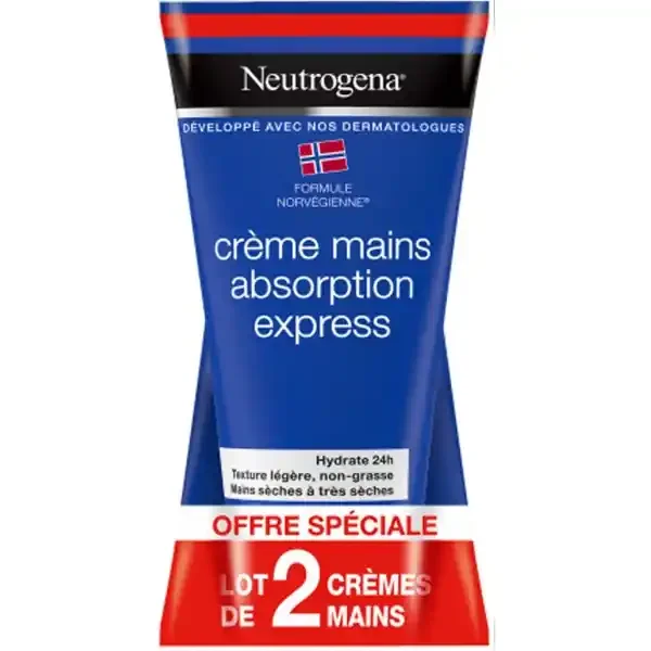 Neutrogena Crème Mains Absorption Express 2 x 75 ml