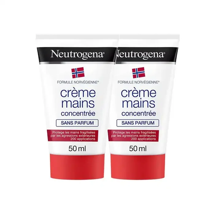 Neutrogena creme mains concentree sans parfum lot de 2 x 50ml