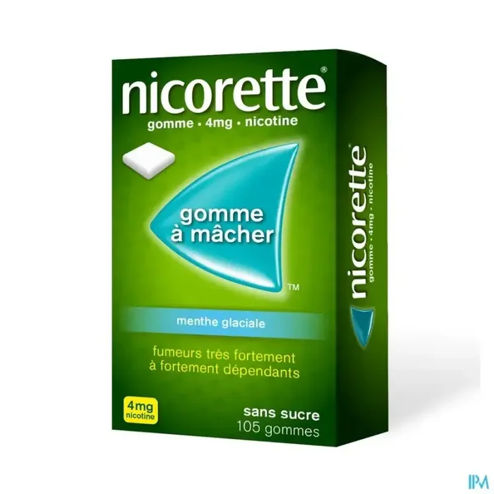 Nicorette menthe glaciale 4mg sans sucre gommes 105