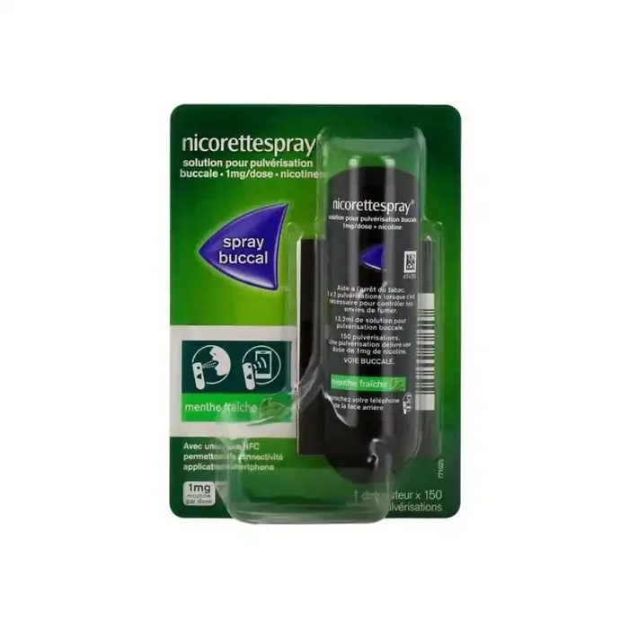 Nicorette Spray 1mg solution pour pulverisation buccal menthe fraiche
