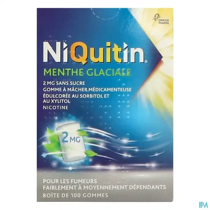 Niquitin menthe glaciale 2mg gommes à mâcher 100