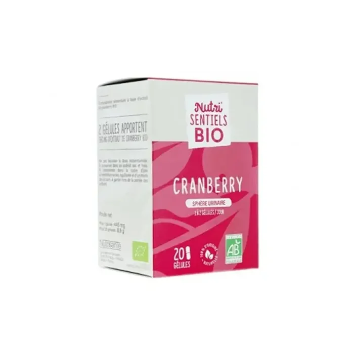 Nutrisante nutri‘sentiels cranberry bio 20 gelules