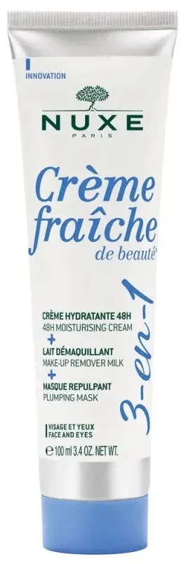 Nuxe Crème Fraîche de Beauté 3-en-1 Hydratante Démaquillant Repulpant 100 ml