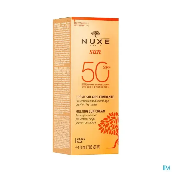 Nuxe sun crème fondante visage SPF50 tube 50ml