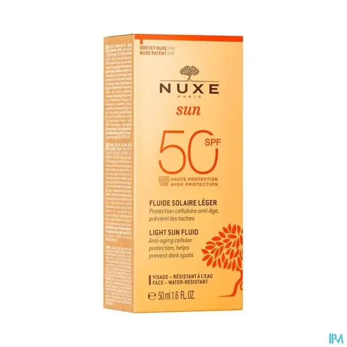 Nuxe sun fluide leger visage haute protection SPF50 50ml