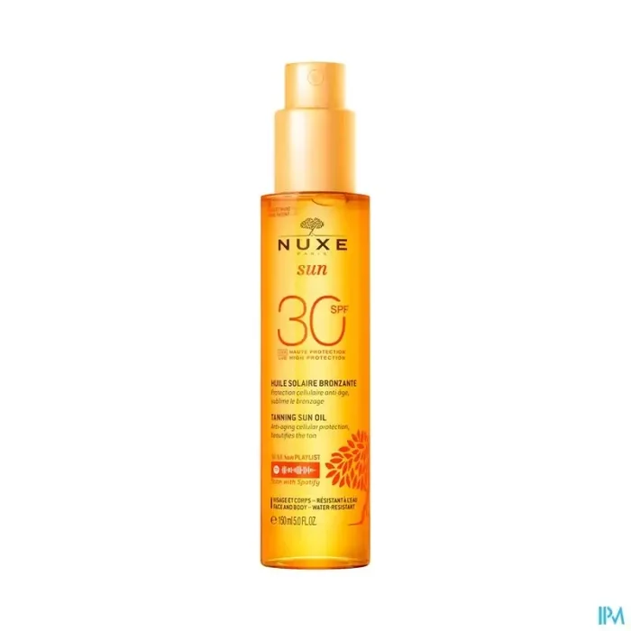 Nuxe sun huile bronzante visage corps SPF30 150ml